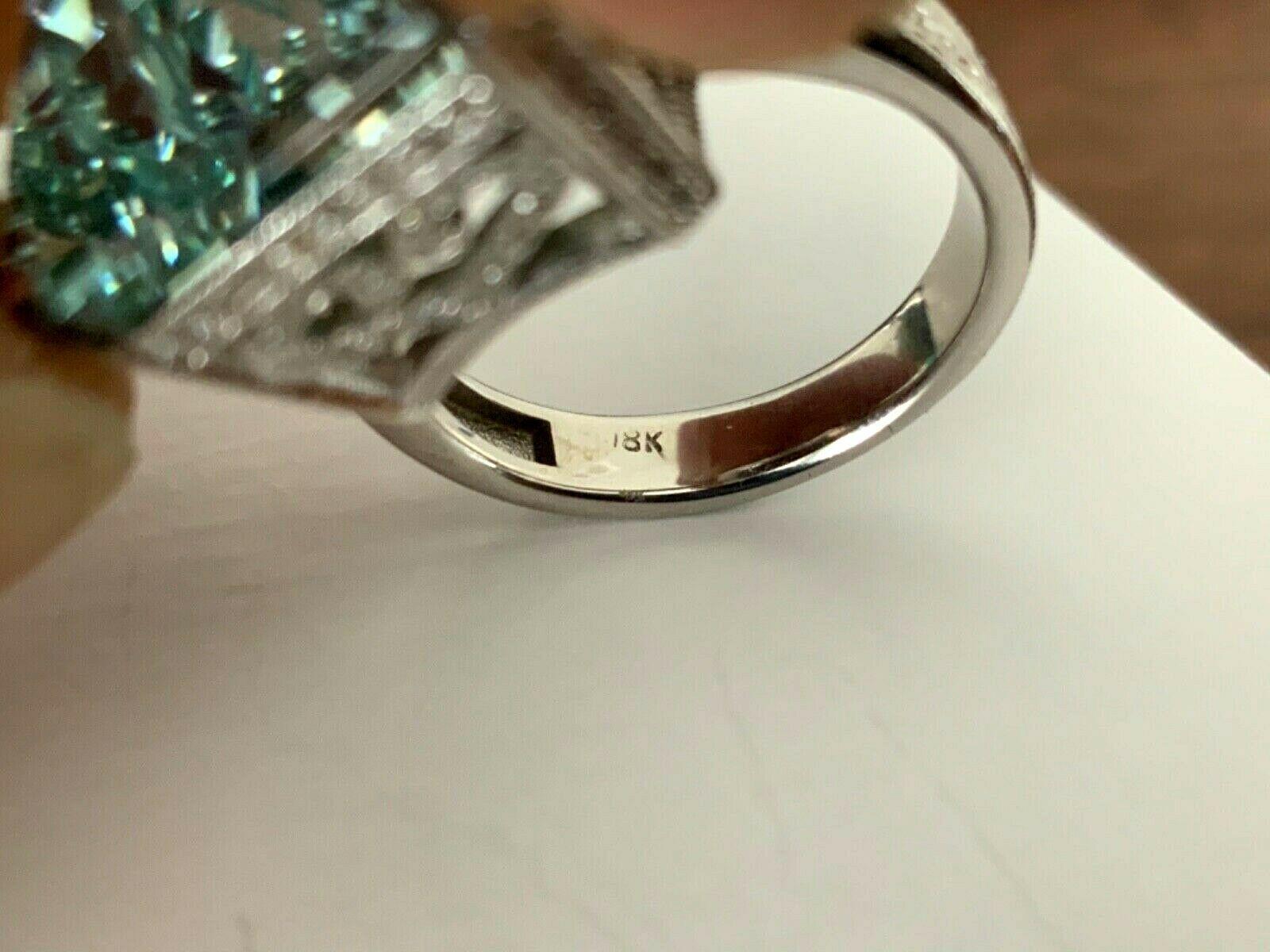 19.06 Carat Natural Aquamarine and Diamond Ring GIA Certified 19k White Gold For Sale 8