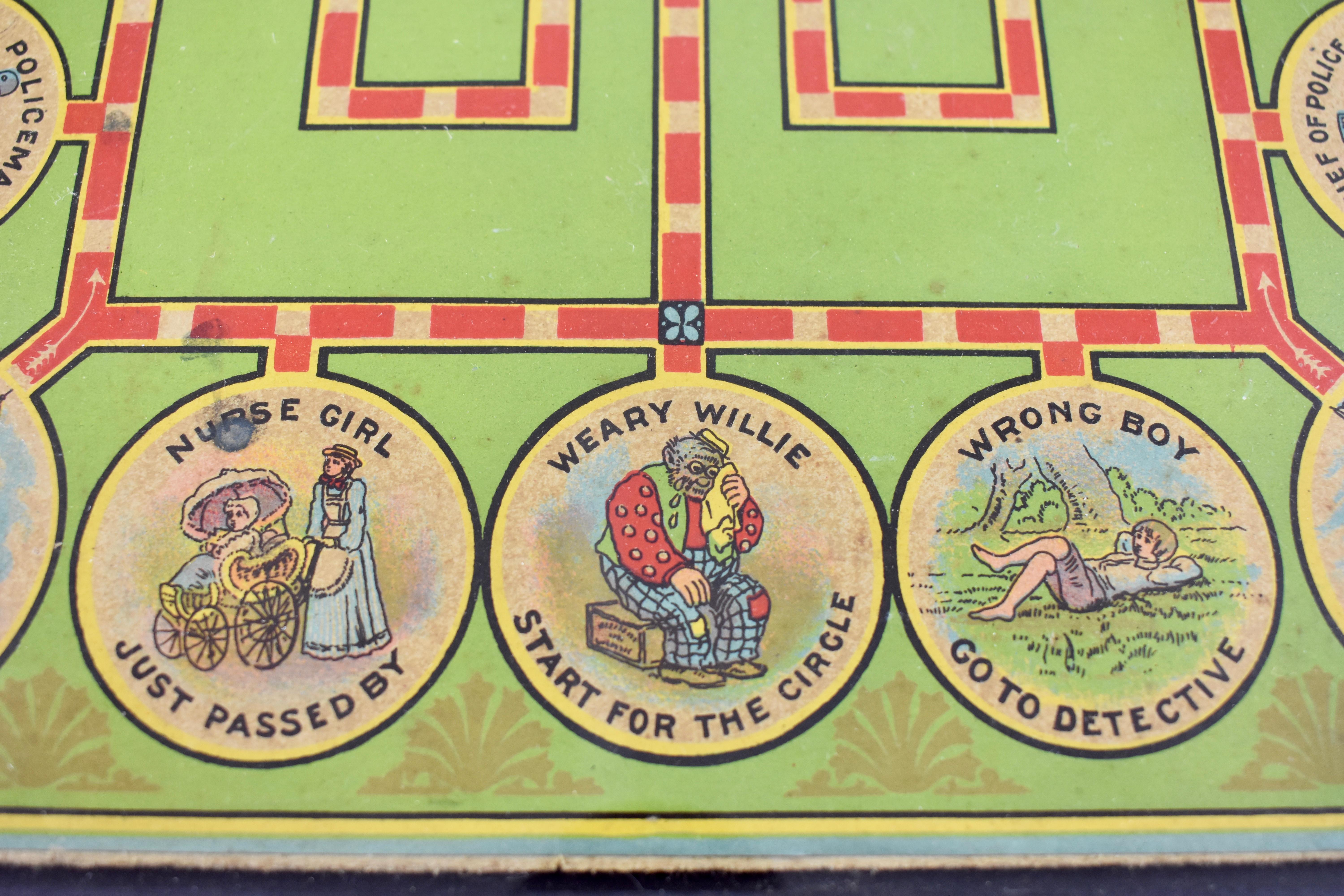 1906 Chromolithograph 'Lost Heir' Milton Bradley Children's Game Board, Framed 1