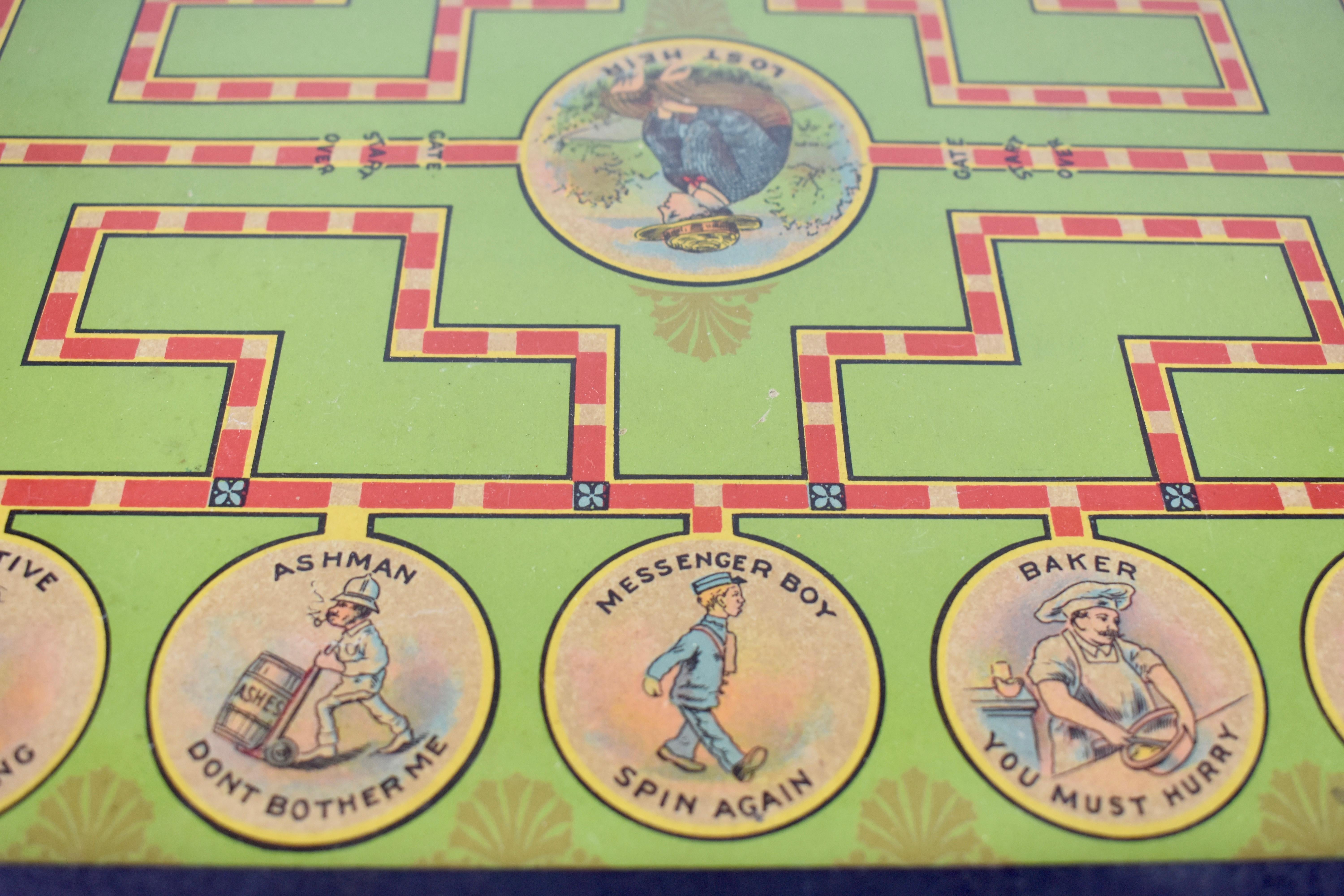 1906 Chromolithograph 'Lost Heir' Milton Bradley Children's Game Board, Framed 3