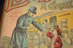 1906 Chromolithograph 'Lost Heir' Milton Bradley Children's Game Box Lid, Framed