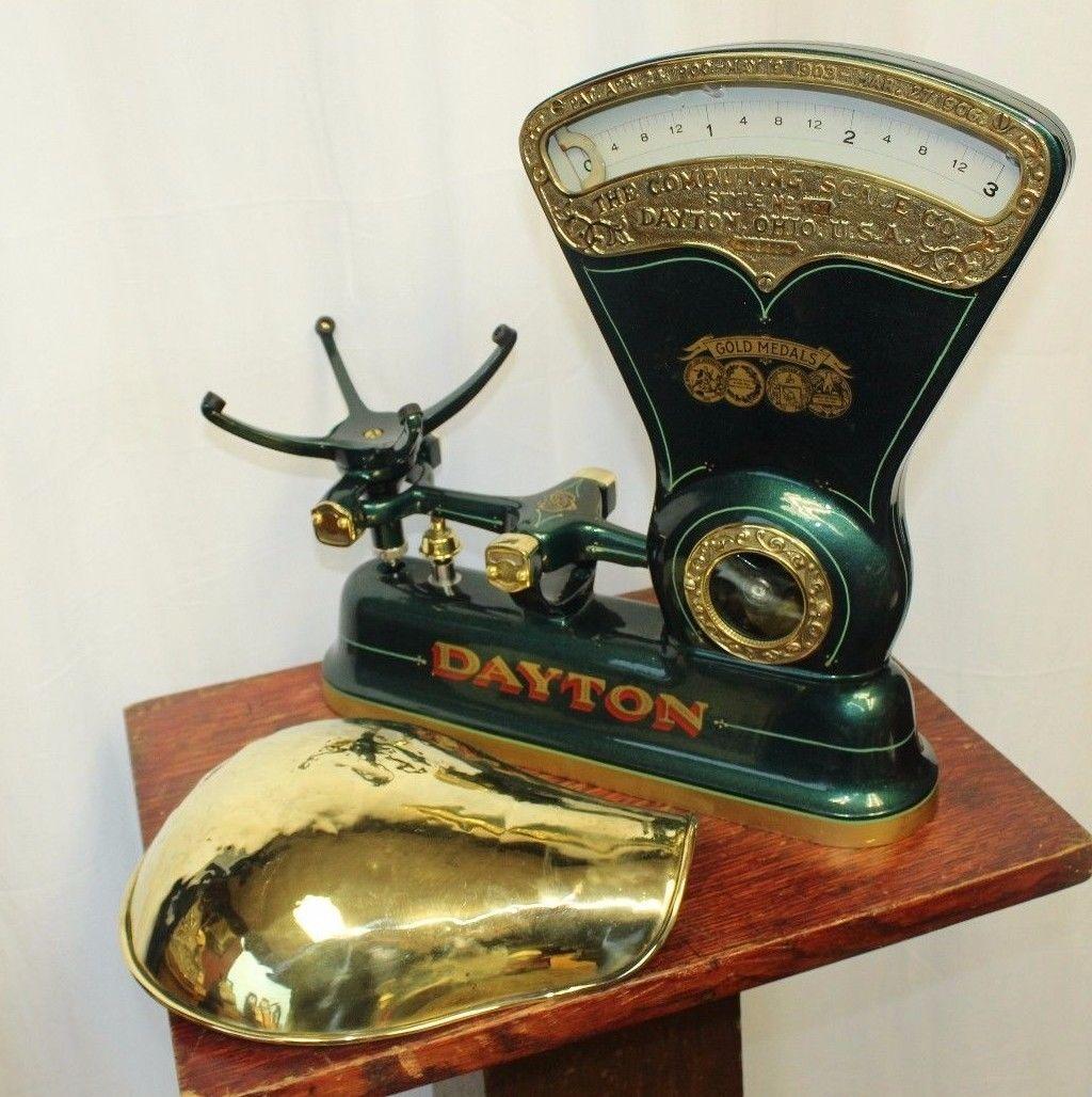 19th Century 1906 Dayton Computing Scale Co. Mod 167 Candy 3lb Scale For Sale