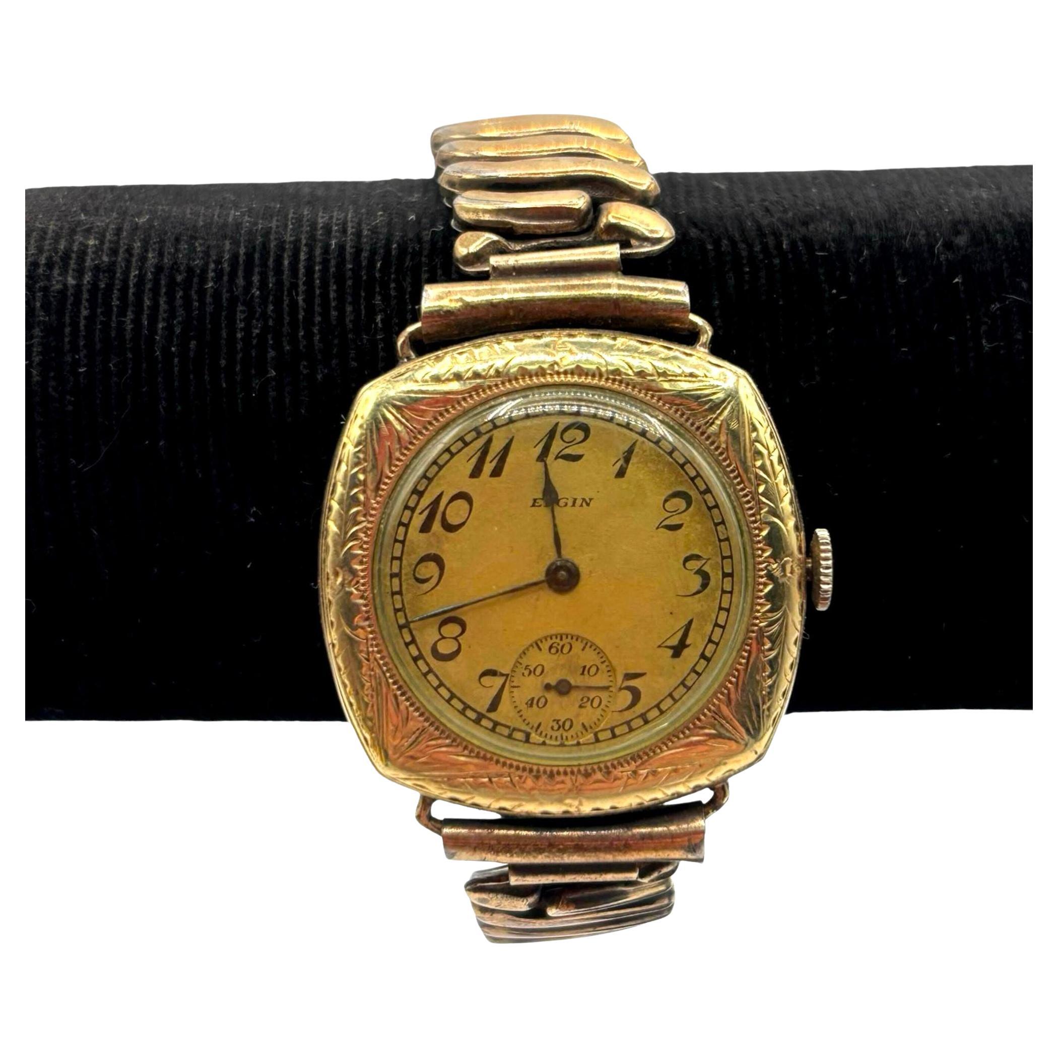 1906 Edwardian Octogon Gold Filled Wrist Watch by Elgin