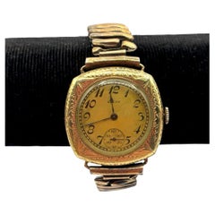 1906 Orologio da polso edoardiano Octogon riempito d'oro di Elgin