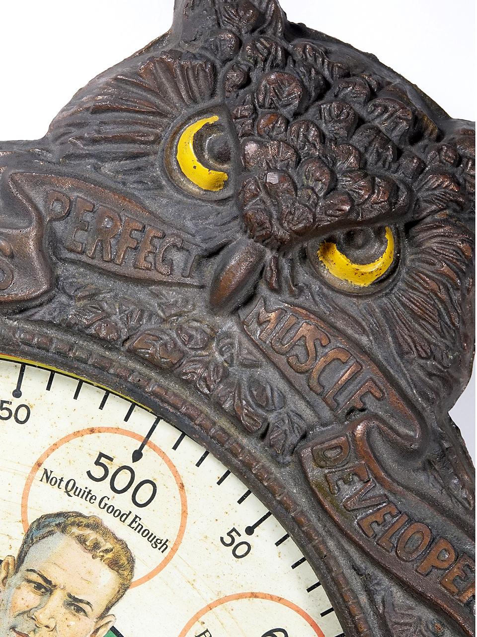 American 1906 Mills Novelty Owl Strength Tester Scale