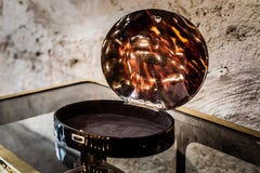 1906 Oval Tortoiseshell Dressing Table Box with Silver Hinges