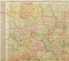 1906 Map of Colorado by Rand McNally & Co., Antique County and Township Map