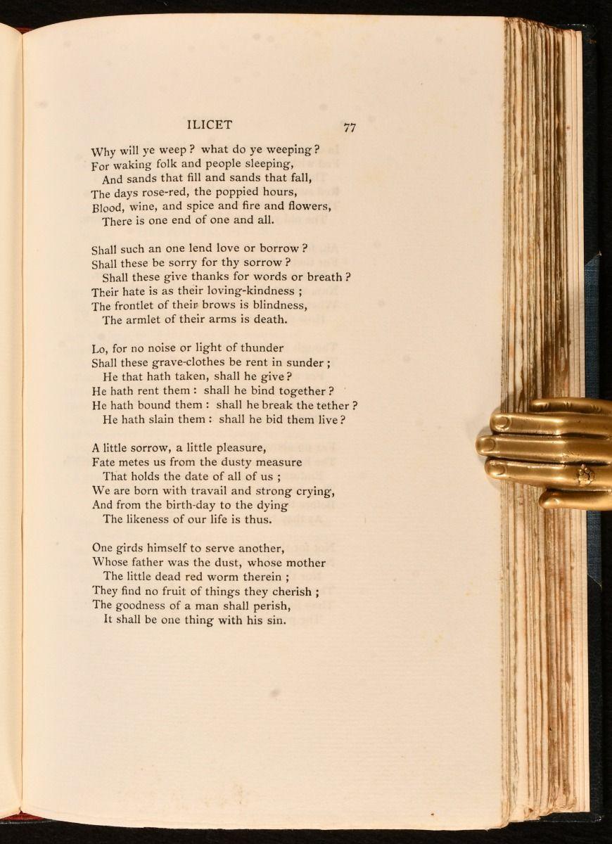 Paper 1906 The Poems of Algernon Charles Swinburne For Sale