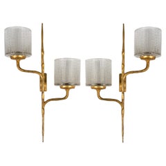 19060's, Golden Bronze Two Arms Wall Light
