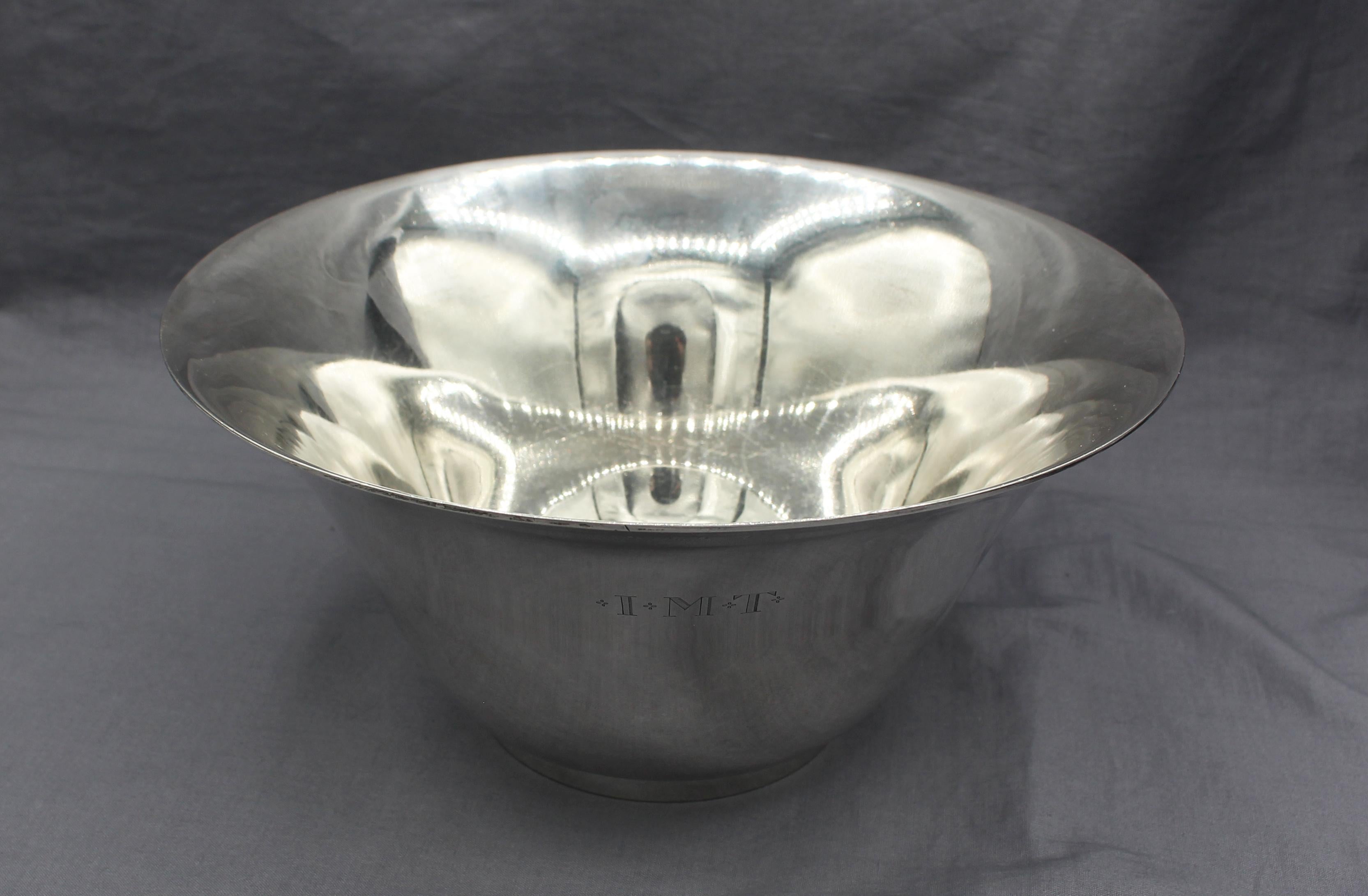 Art Nouveau 1907-47 Sterling Silver Bowl by Tiffany For Sale