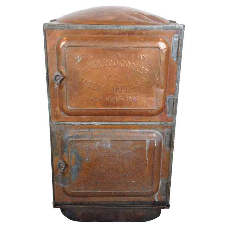 1907 Antique Copper Toledo Cooker Canning Steamer Conservo Double Oven For Sale at 1stDibs