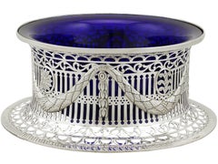 1907 Antique Edwardian Irish Sterling Silver Dish Ring
