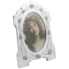 1907 Antique Edwardian Sterling Silver Photograph Frame