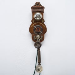 1907 Antique Ericsson HA100 Wooden Wall Intercom Telephone Switchboard