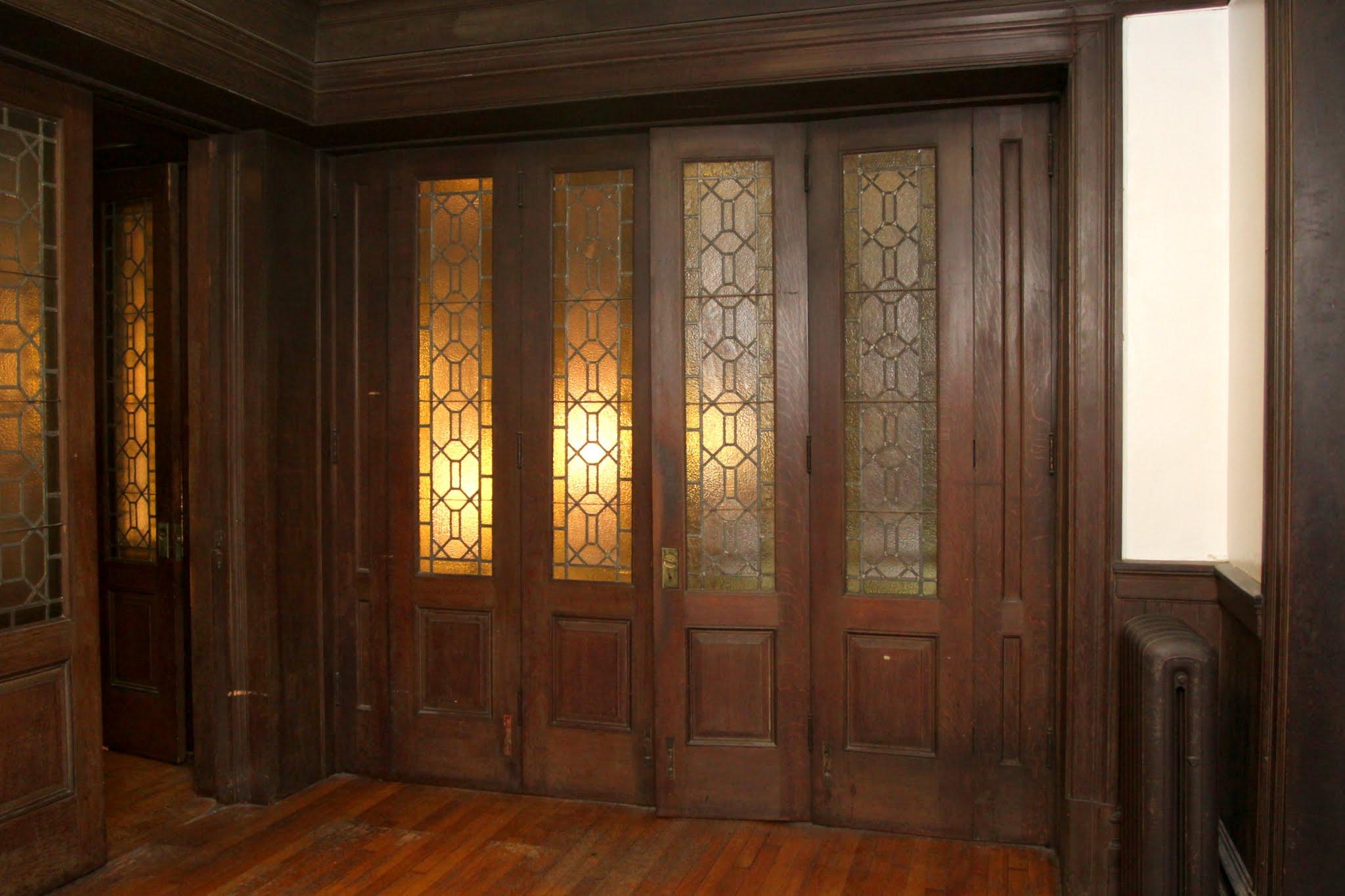1907 Bifold Stained Glass Doors from Madison Avenue Baptist Church Parish House 6