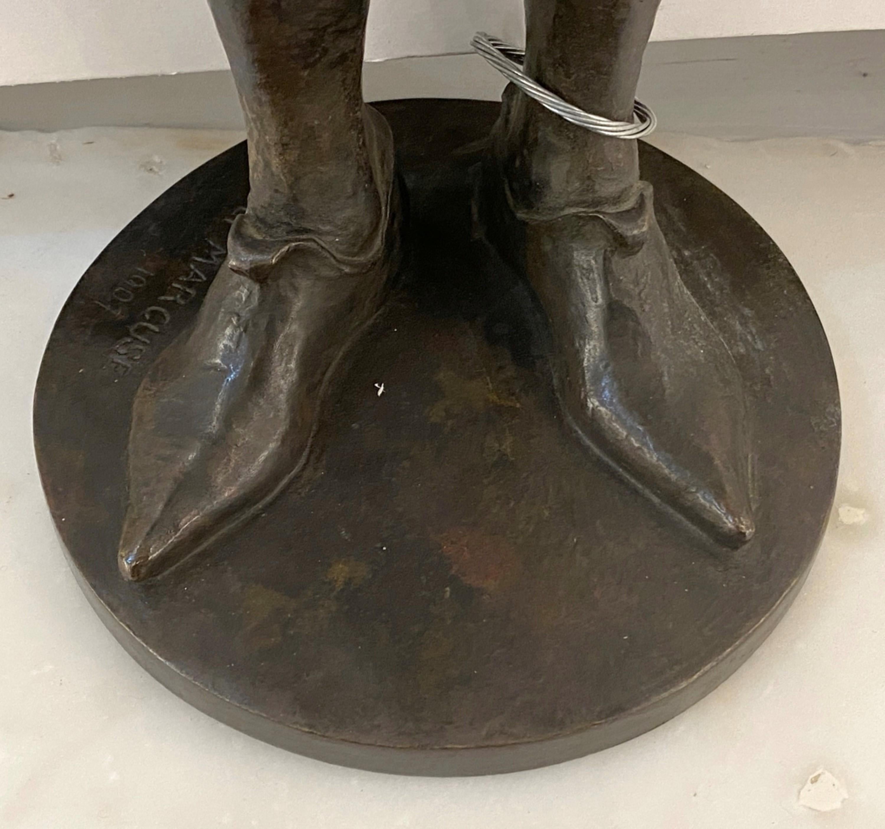 1907 Bronze Edelmann Sculpture by Rudolf Marcuse For Sale 2