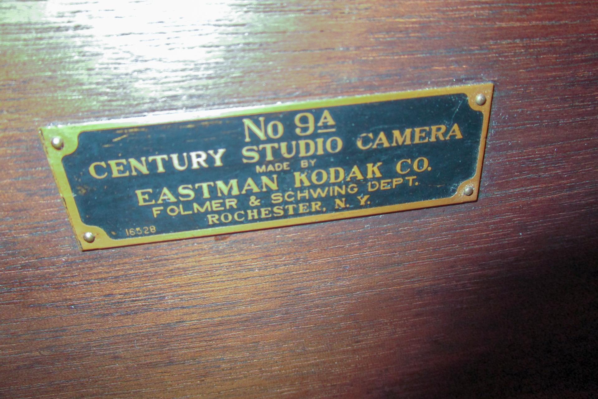 American 1907 Century Studio Camera 9A Eastman Kodak Co Folmer Schwing Dept Rochester NY