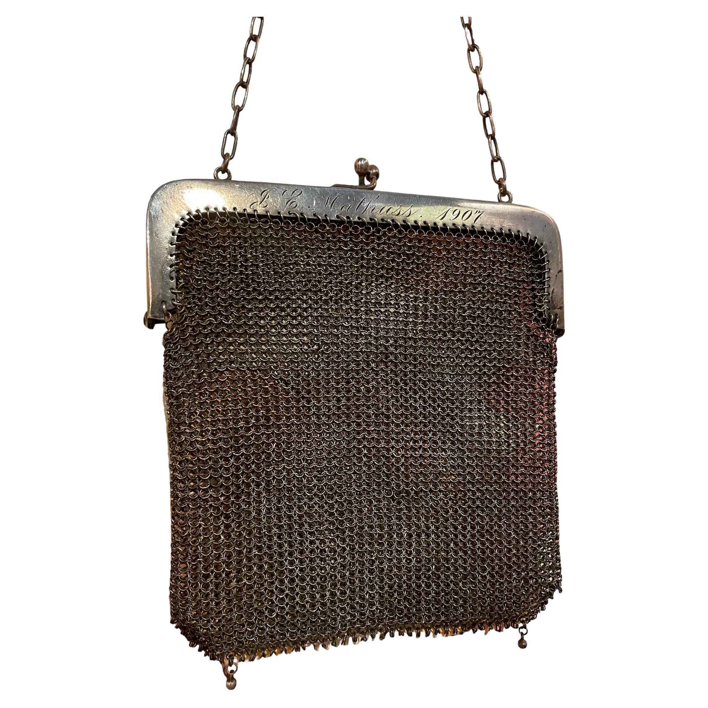 1907 Chain Metal Purse  For Sale