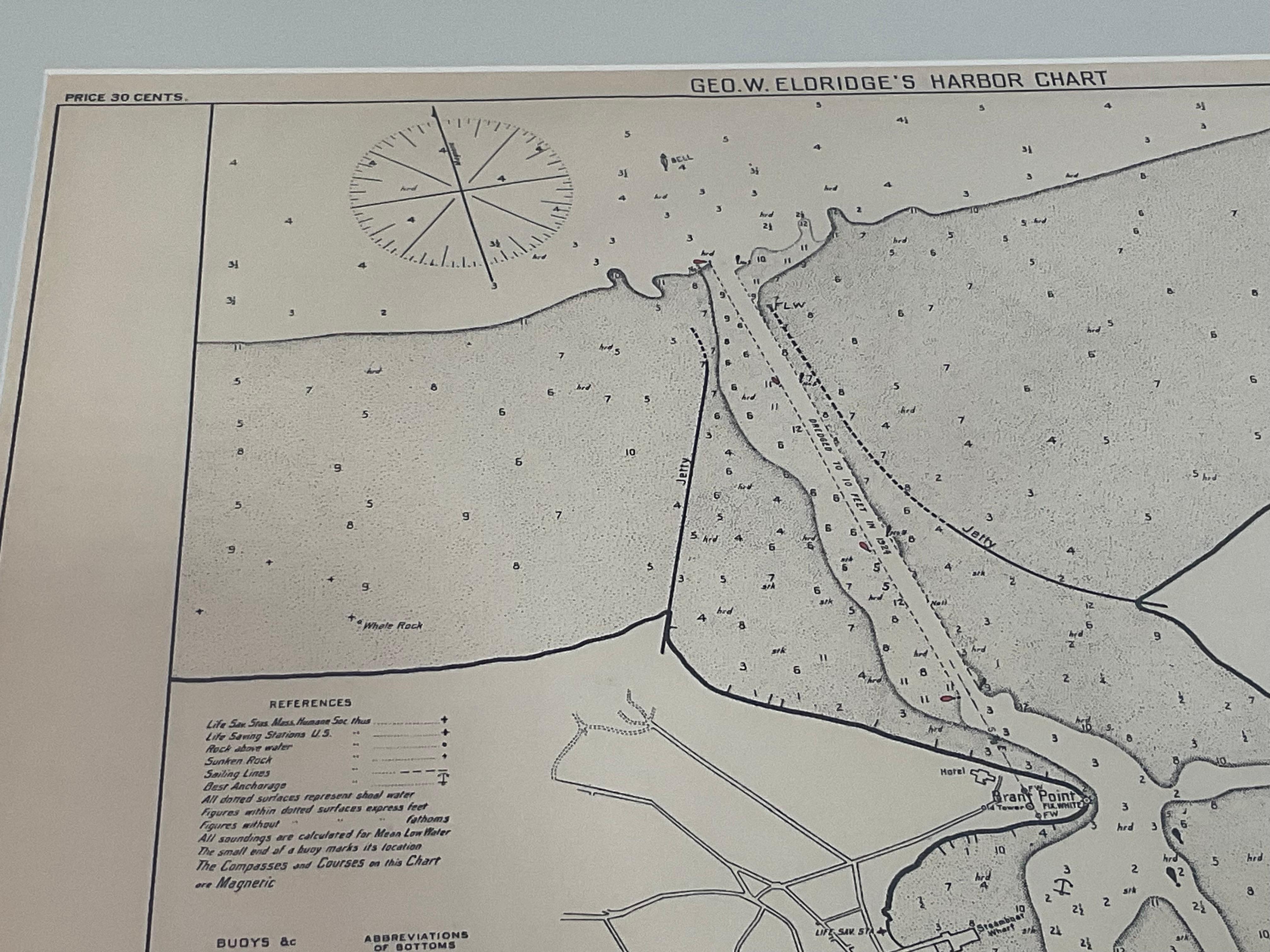 Carte de 1907 du port de Nantucket par George Eldridge en vente 4