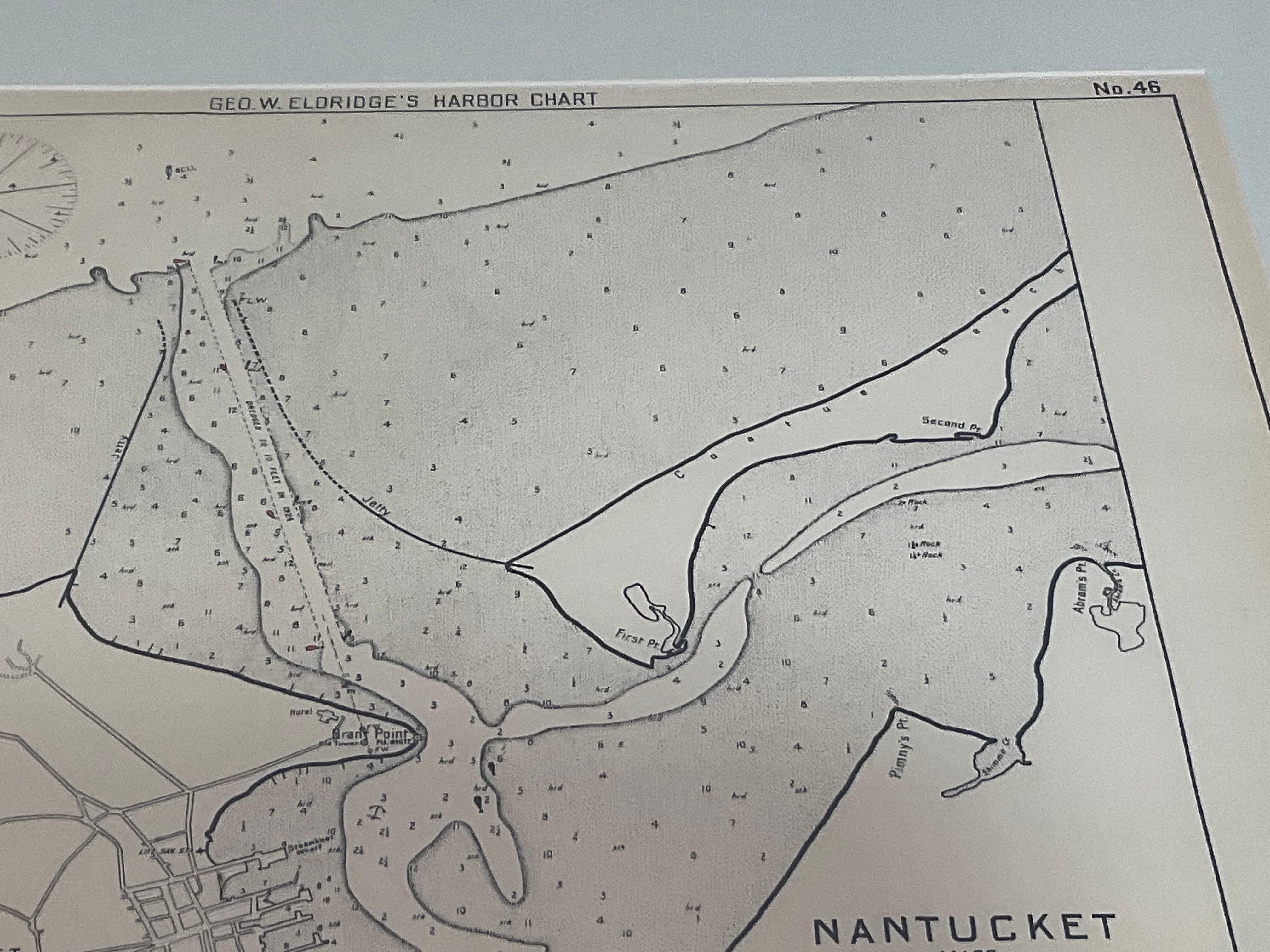 Carte de 1907 du port de Nantucket par George Eldridge en vente 5