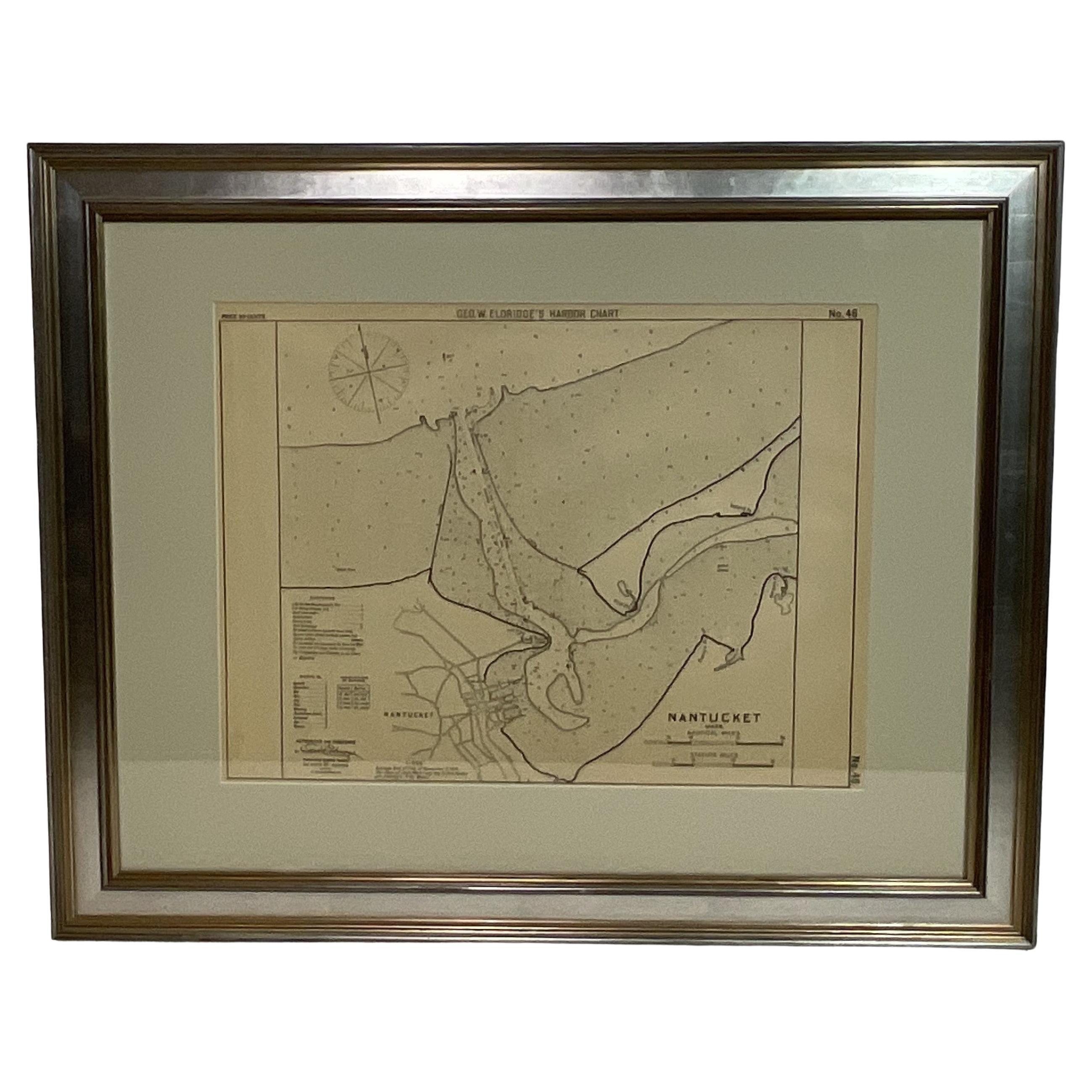 1907 Chart of Nantucket Harbor by George Eldridge