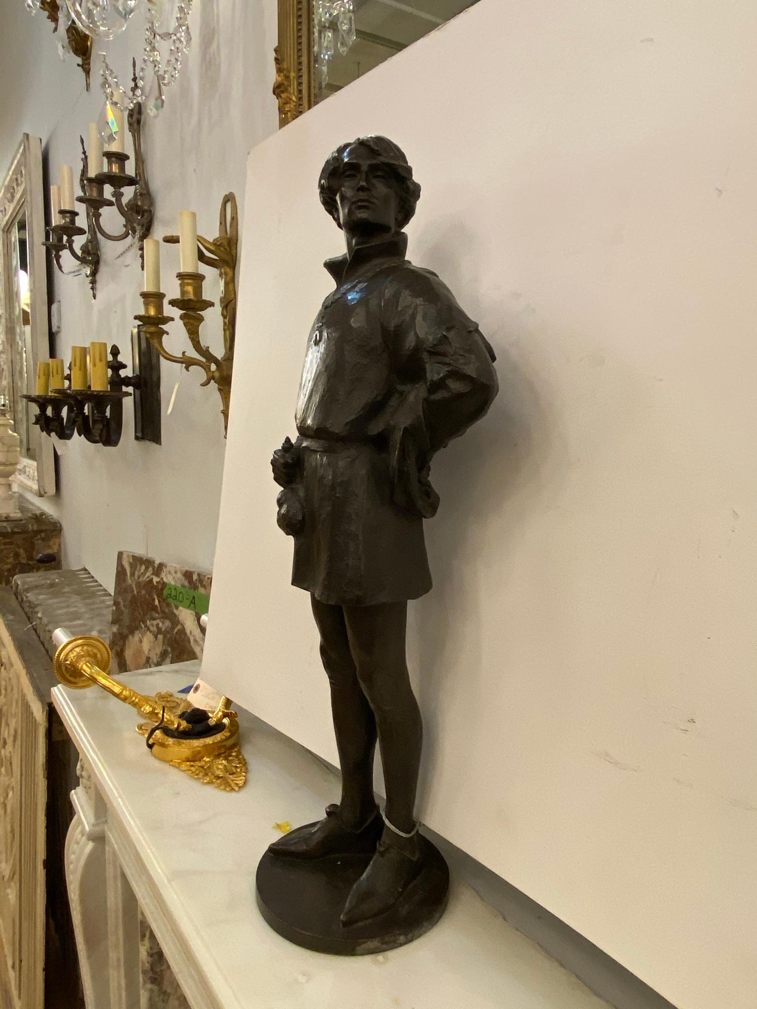 1907 Edelmann Bronze Sculpture by Rudolf Marcuse In Good Condition In New York, NY