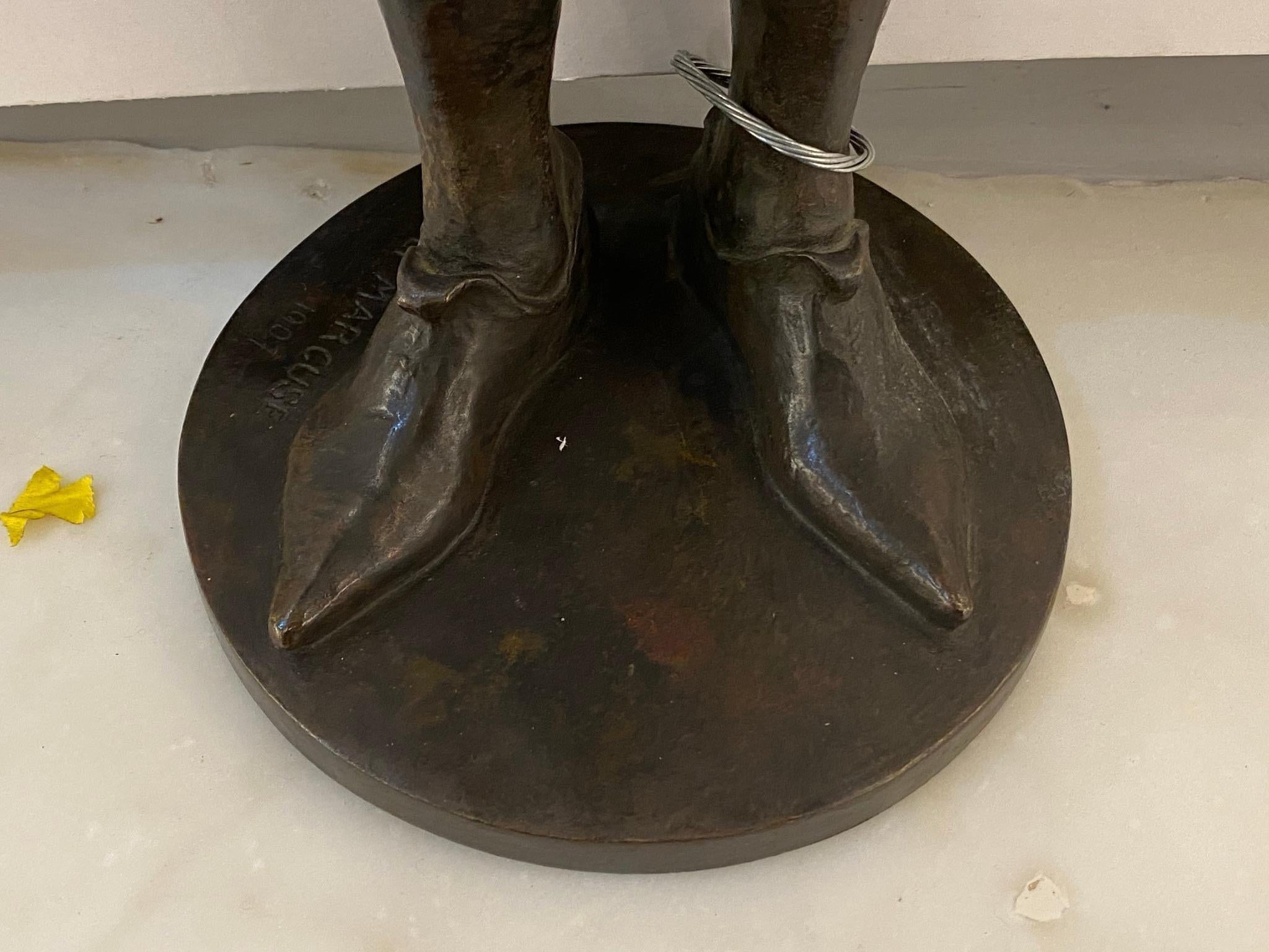 1907 Edelmann Bronze Sculpture by Rudolf Marcuse 1