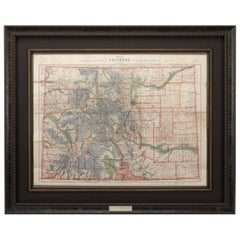 1907 Map of Colorado, Antique Topographical Map, by Louis Nell