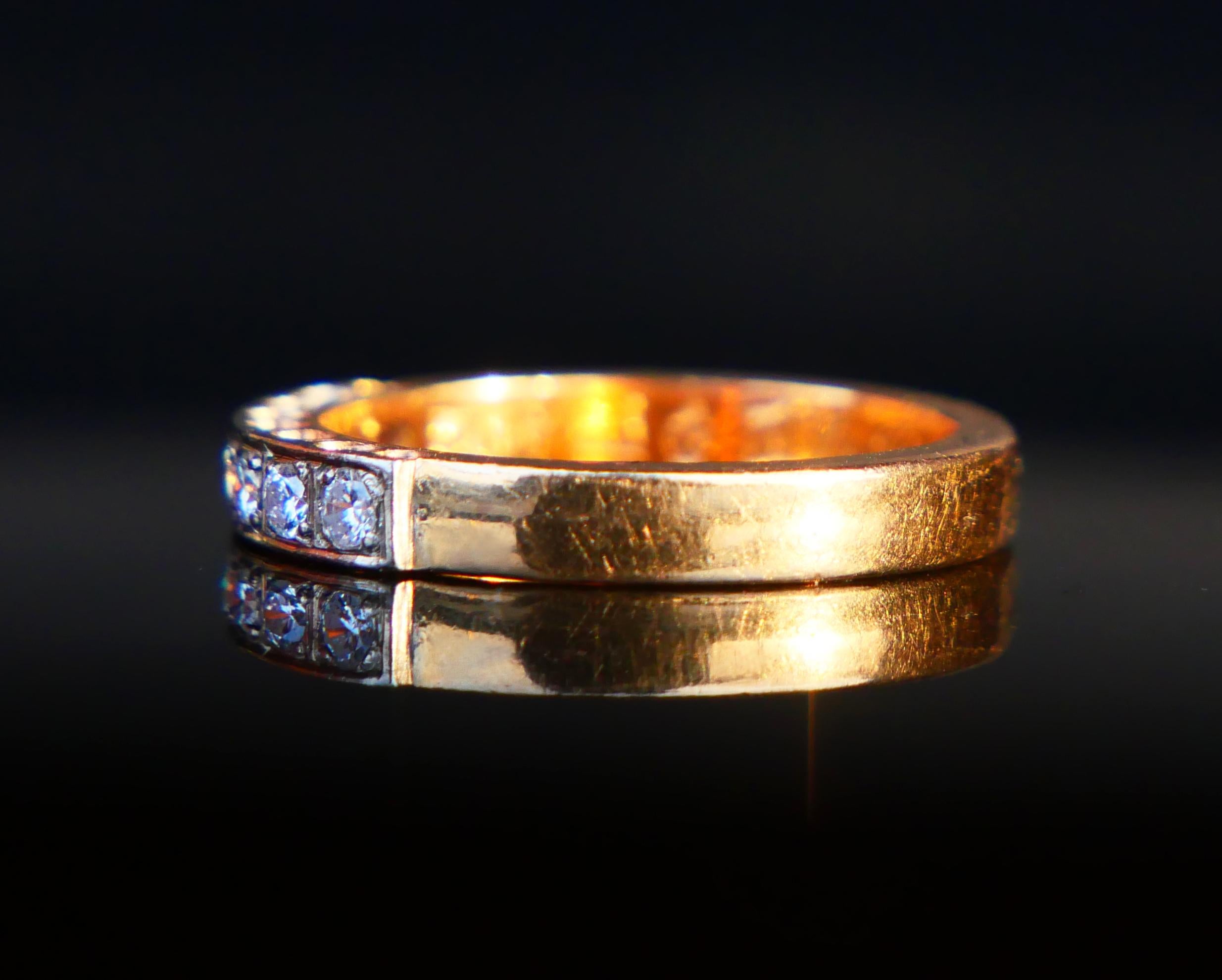 Women's 1907 Nordic Alliance Wedding Ring Diamonds solid 20K Gold US6 /4.25gr For Sale