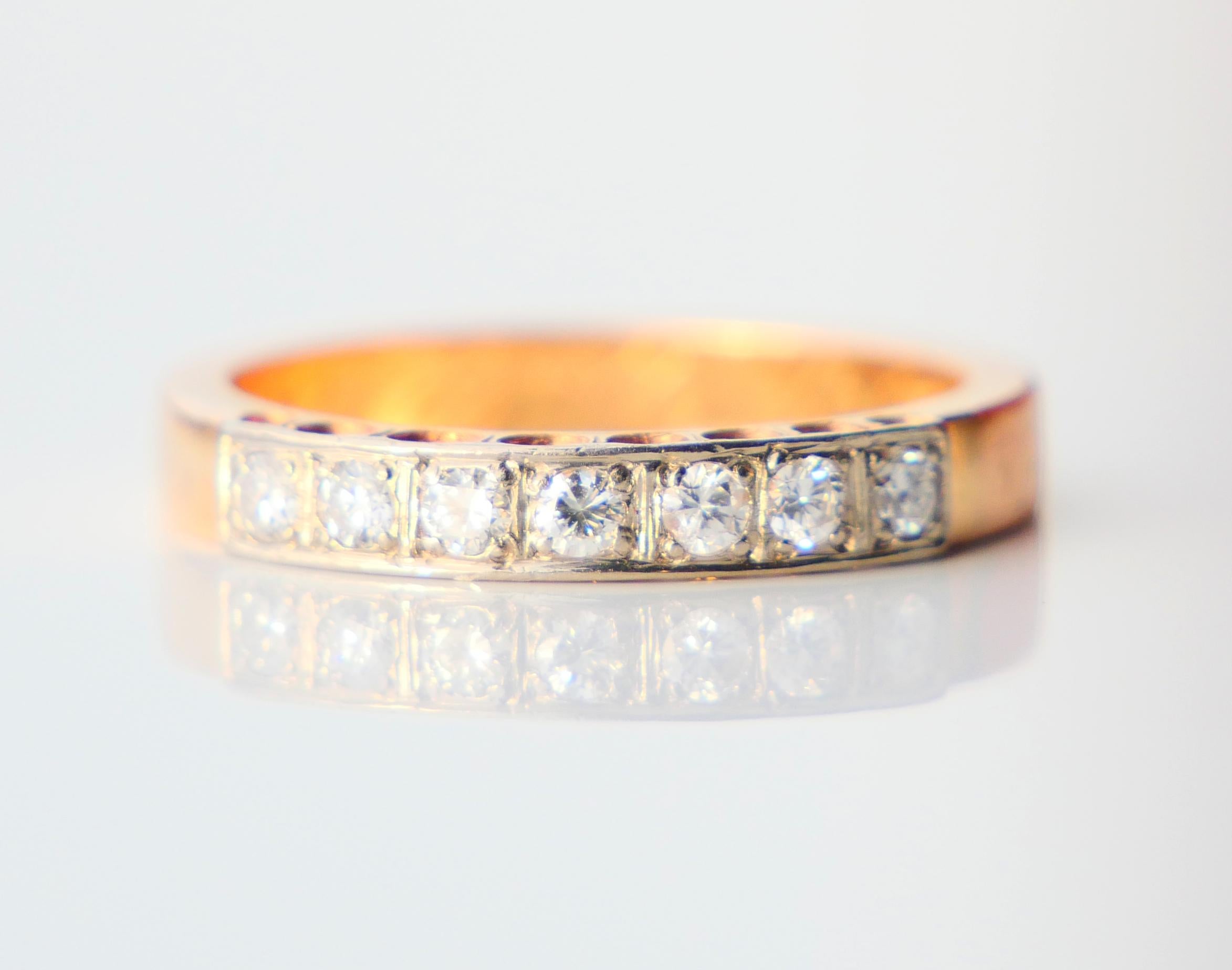 1907 Nordic Alliance Wedding Ring Diamonds solid 20K Gold US6 /4.25gr For Sale 1