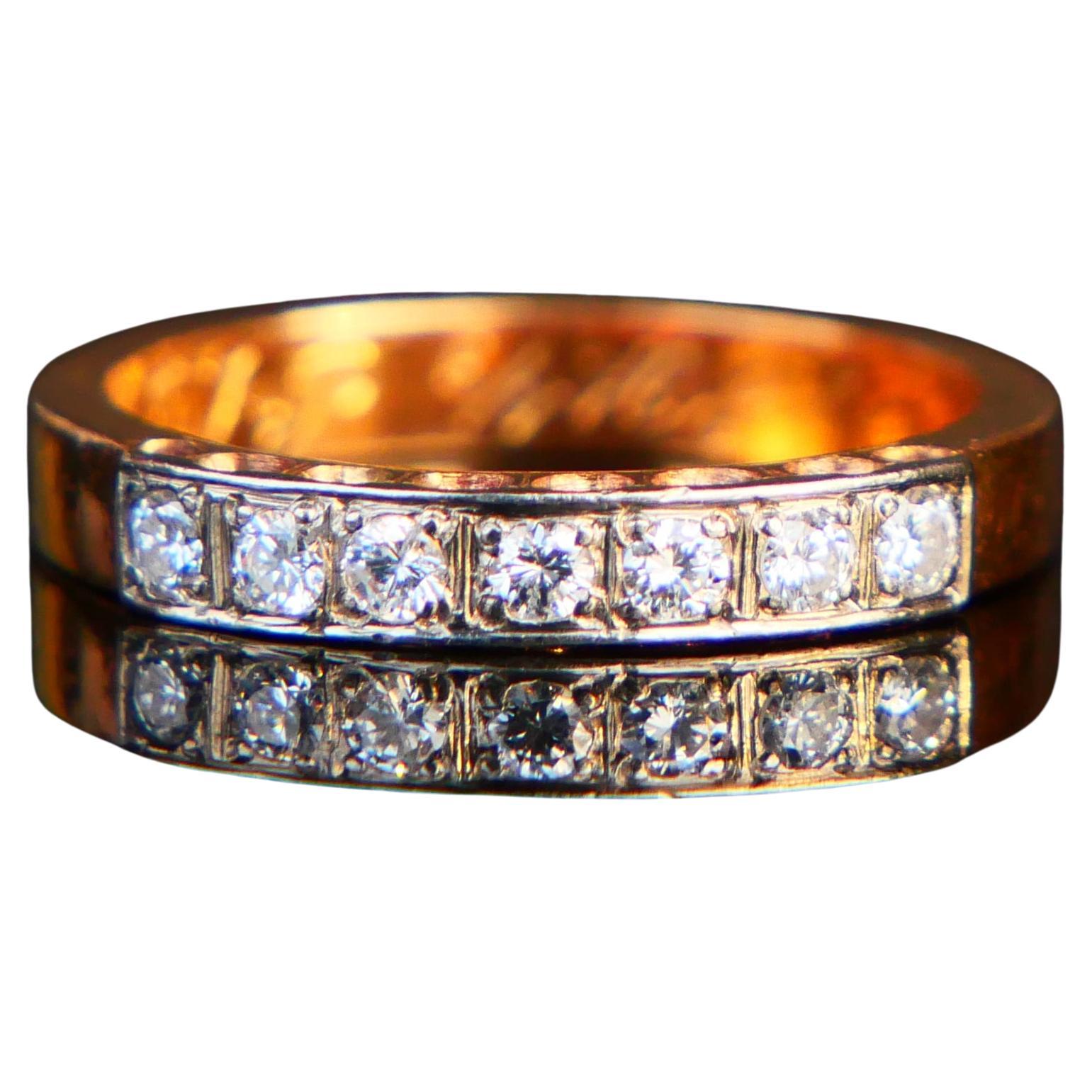 1907 Nordic Alliance Wedding Ring Diamonds solid 20K Gold US6 /4.25gr For Sale