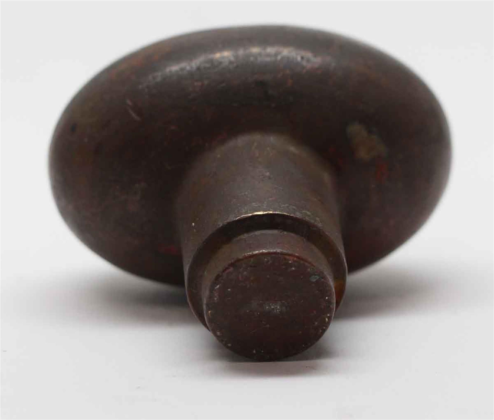American 1907 NYC Plaza Hotel Oval Bronze Door Knob with Patina and Double P Design
