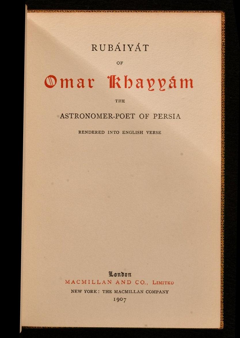 1907 Rubaiyat of Omar Khayyam In Good Condition For Sale In Bath, GB