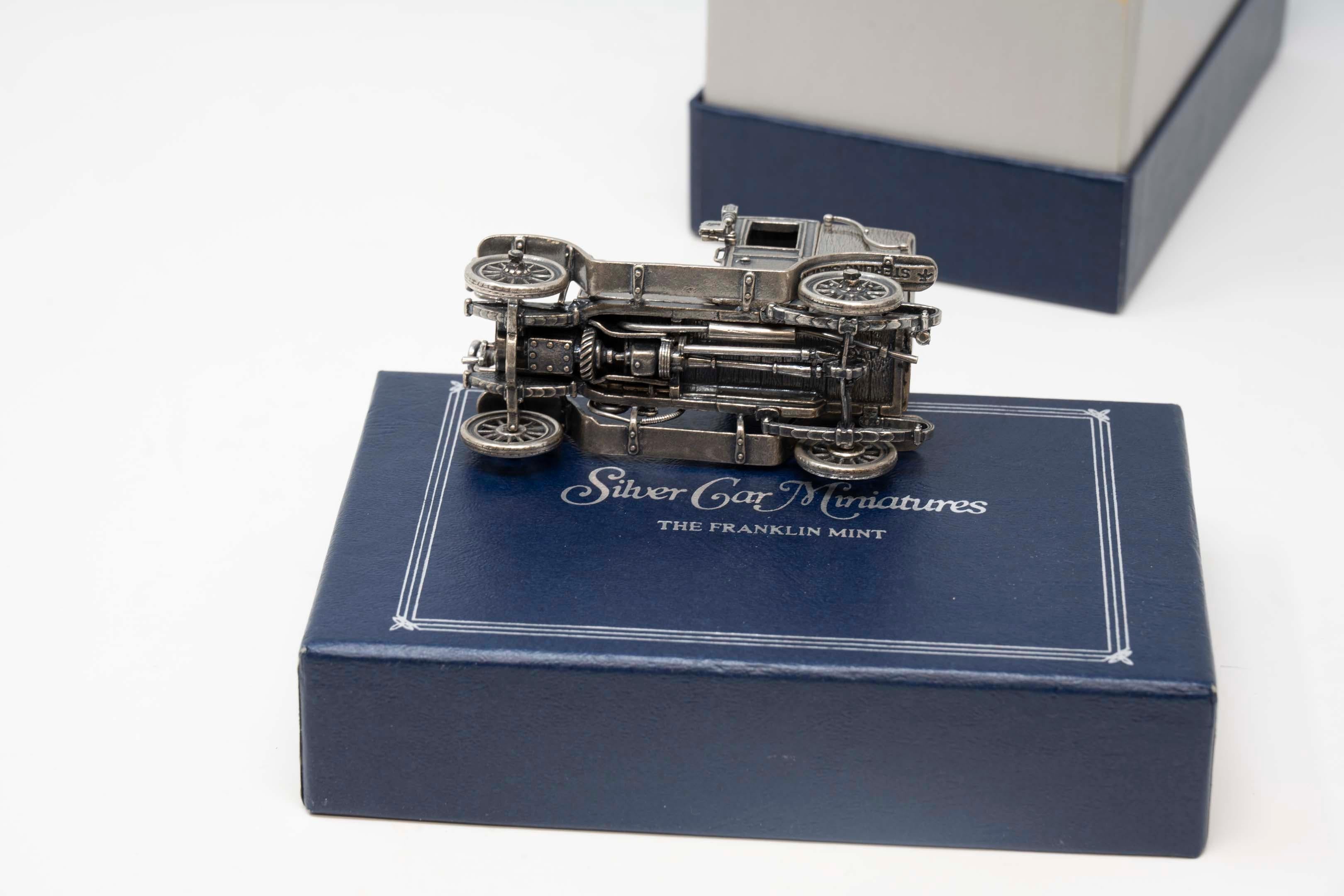 1907 Thomas Flyer Sterlingsilber-Miniaturwagen von Franklin Mint im Angebot 1