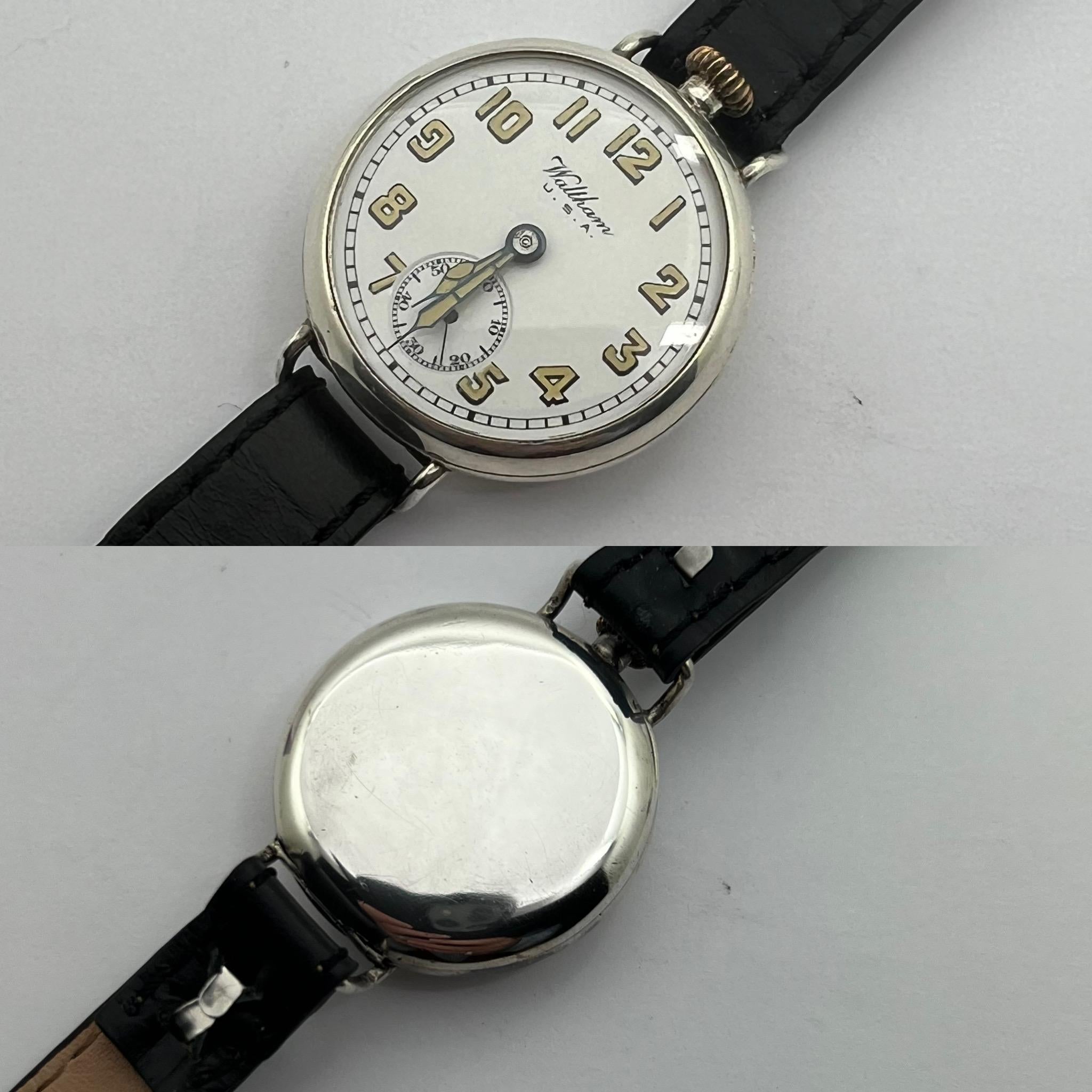 1907 Waltham English “Maximus” 19 Jewel 0 Size Trench Watch  2