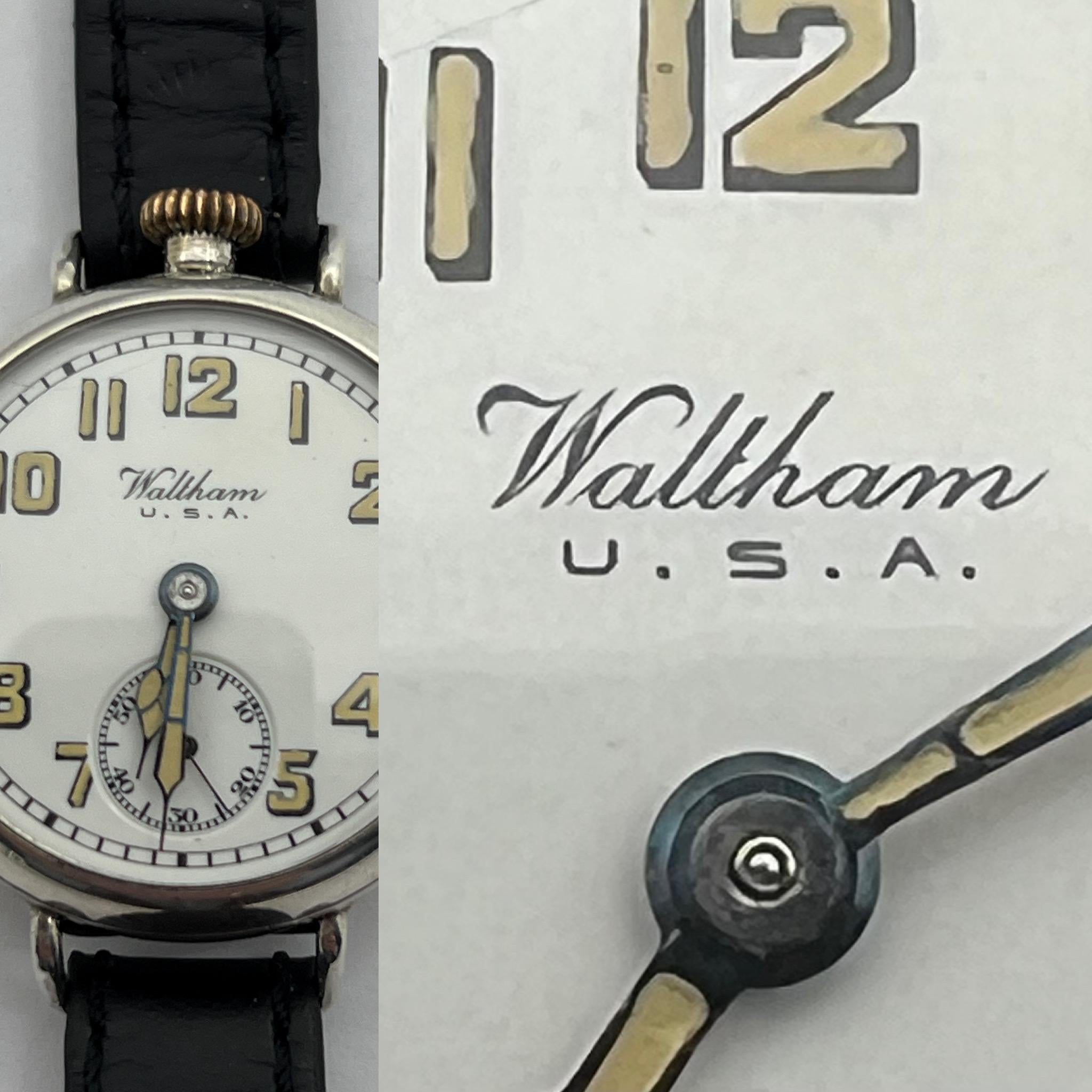 Women's or Men's 1907 Waltham English “Maximus” 19 Jewel 0 Size Trench Watch 
