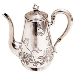 1908 - 1917 Antique Art Nouveau Russian Empire solid 84 Silver Teapot /587gr