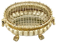 Antiker edwardianischer Tafelaufsatz oder Schale aus Sterlingsilber von 1908