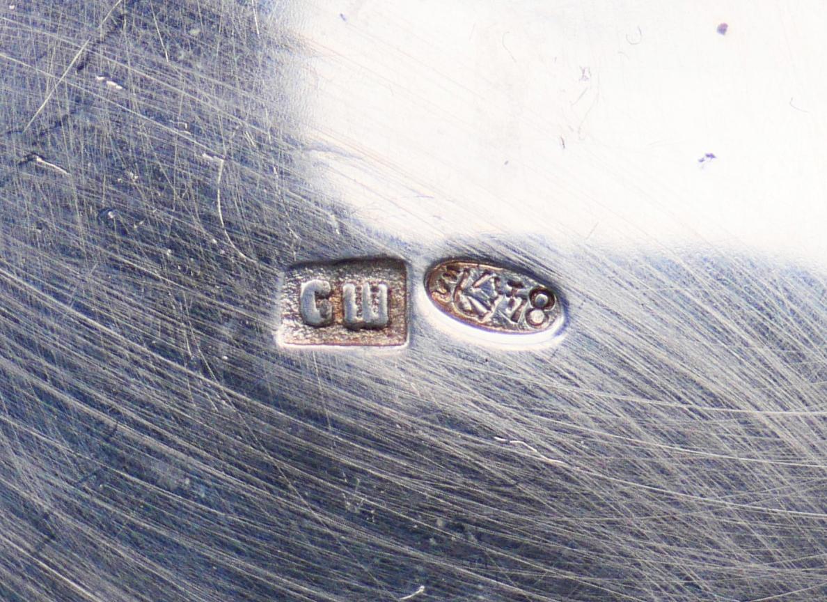 1908 Ciotola Imperiale Russa Art Nouveau S.Shaposhnikov Argento massiccio 84 / 151gr in vendita 6