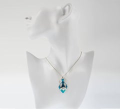 1908 Arts & Crafts Silver Enamel and Mother-of-Pearl Pendant