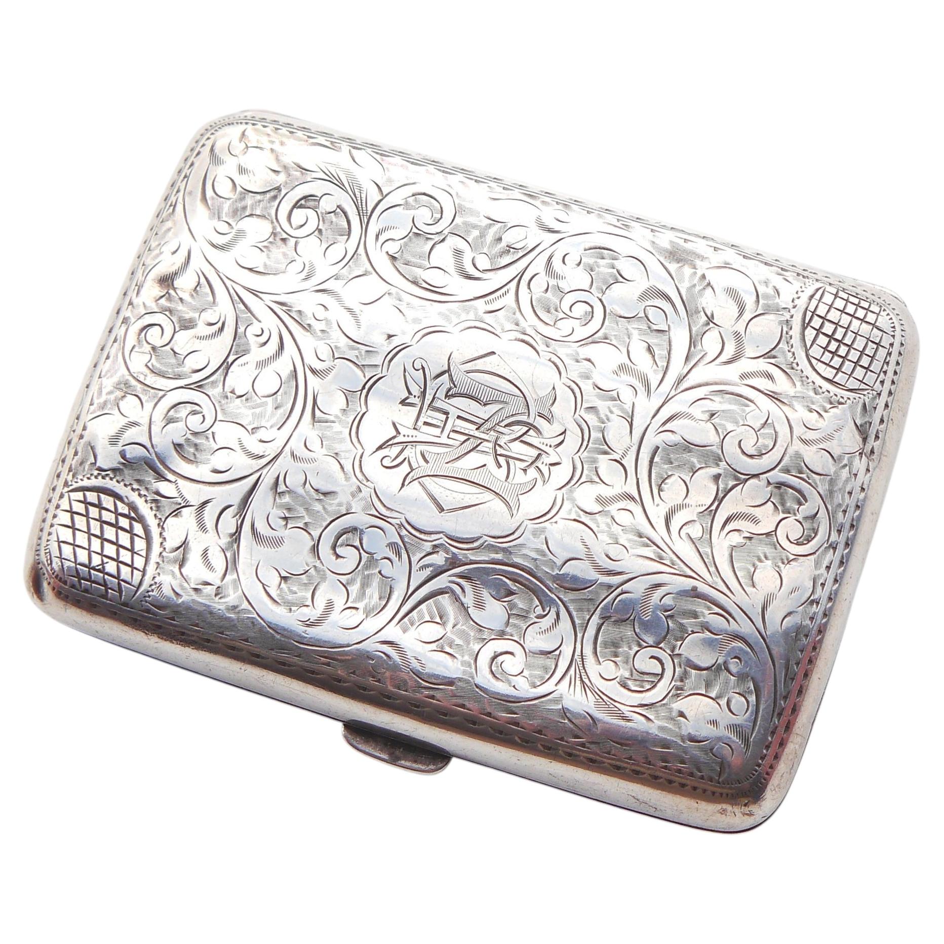 Russian Silver Cigarette Case Box, Konstantin Skvortsov, Moscow
