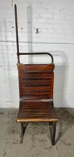 1908 Industrial Parisian metro seat / bench Sprague & Thomson / enamelled plaque