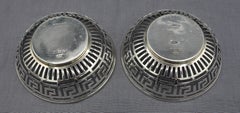 1908 Pair of English Sterling Silver Bon Bon Dishes by Mappin & Webb