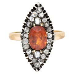 Garnet Cluster Rings