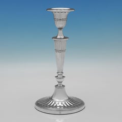 1908 Sterling Silver Oval Candlesticks by Sharman D. Neill Ltd.