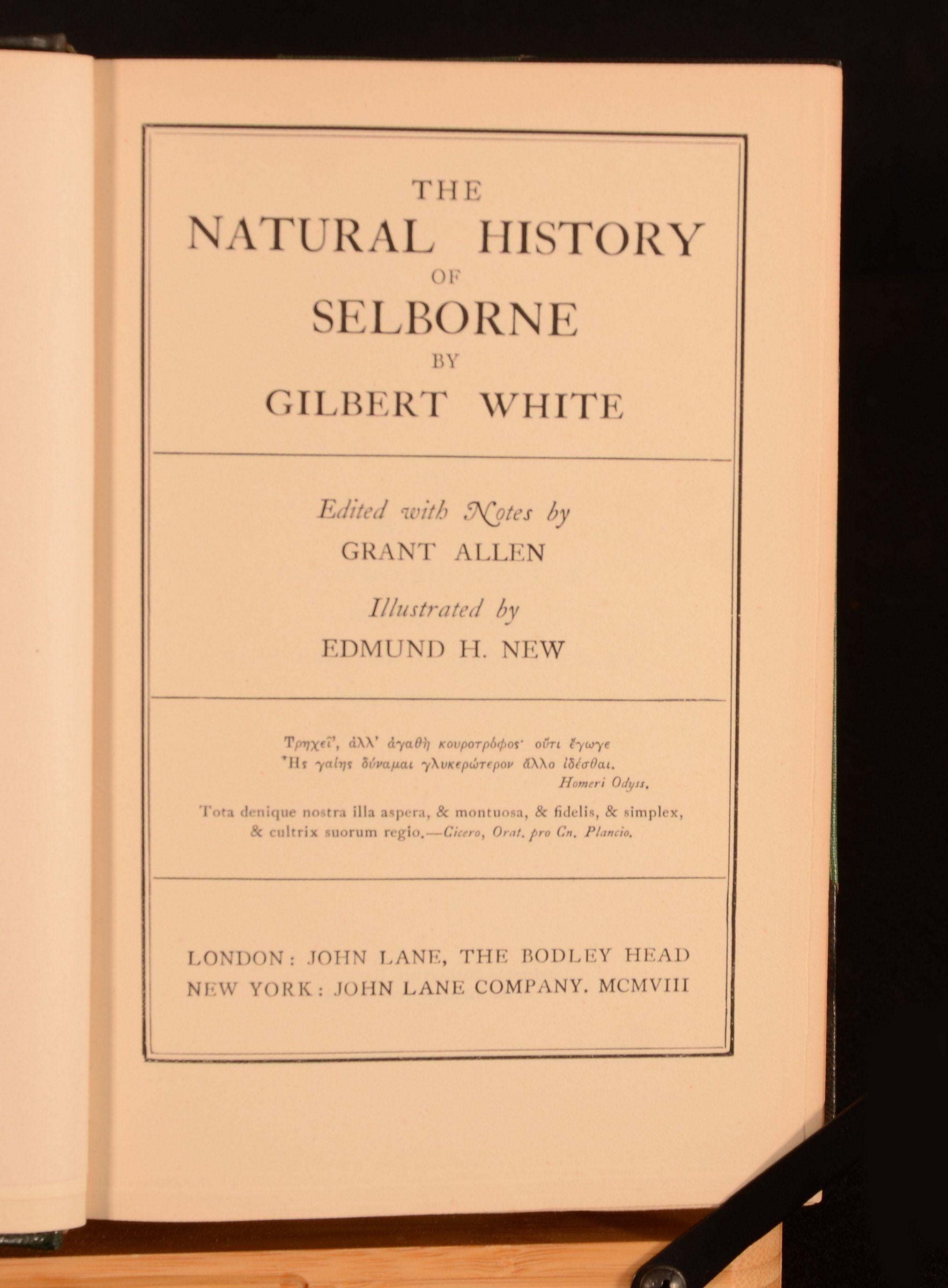British 1908 The Natural History of Selborne For Sale