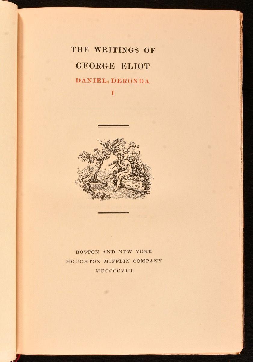 1908 Les écrits de George Eliot en vente 7