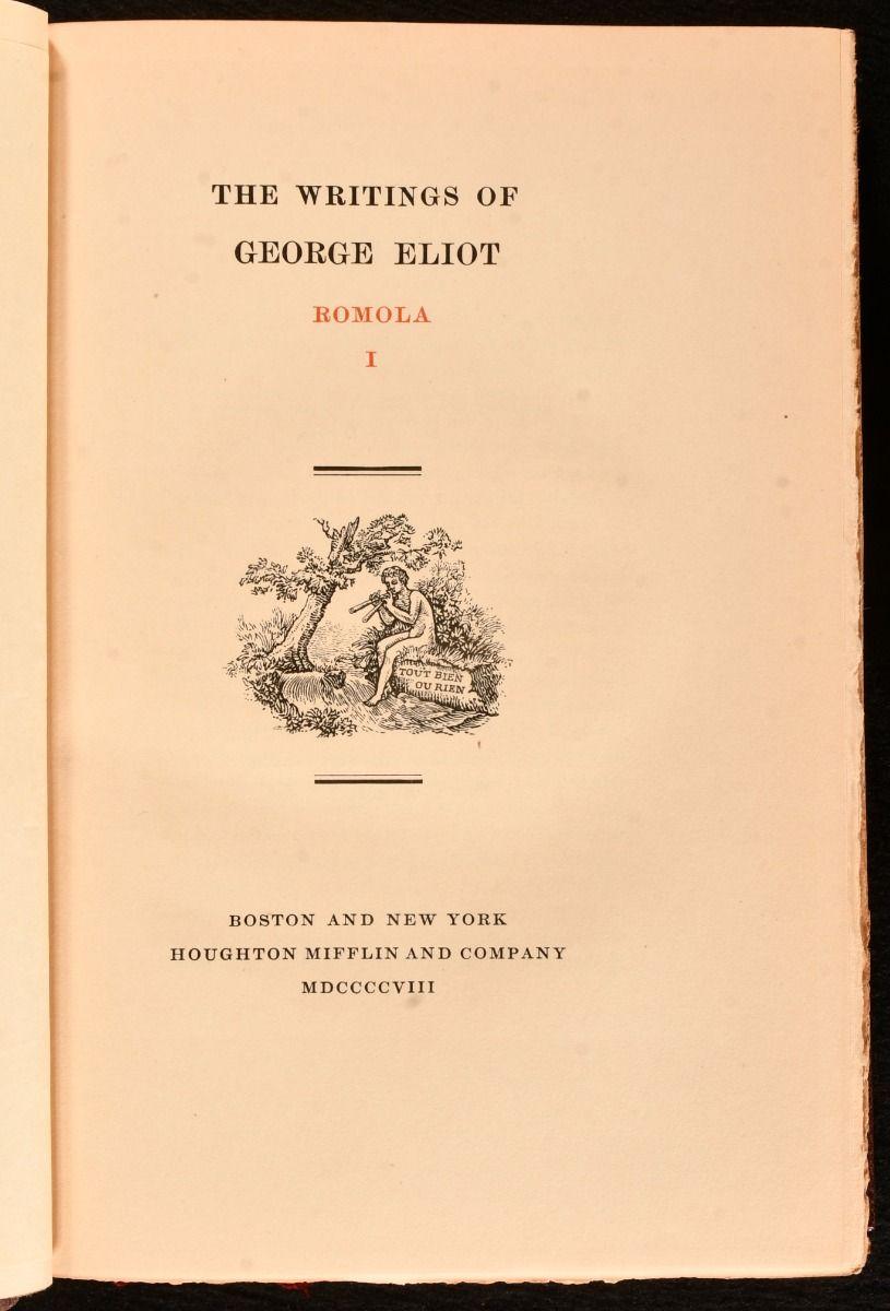 1908 Les écrits de George Eliot en vente 9