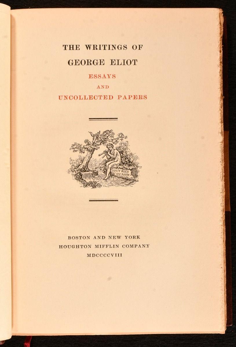 1908 Les écrits de George Eliot en vente 3