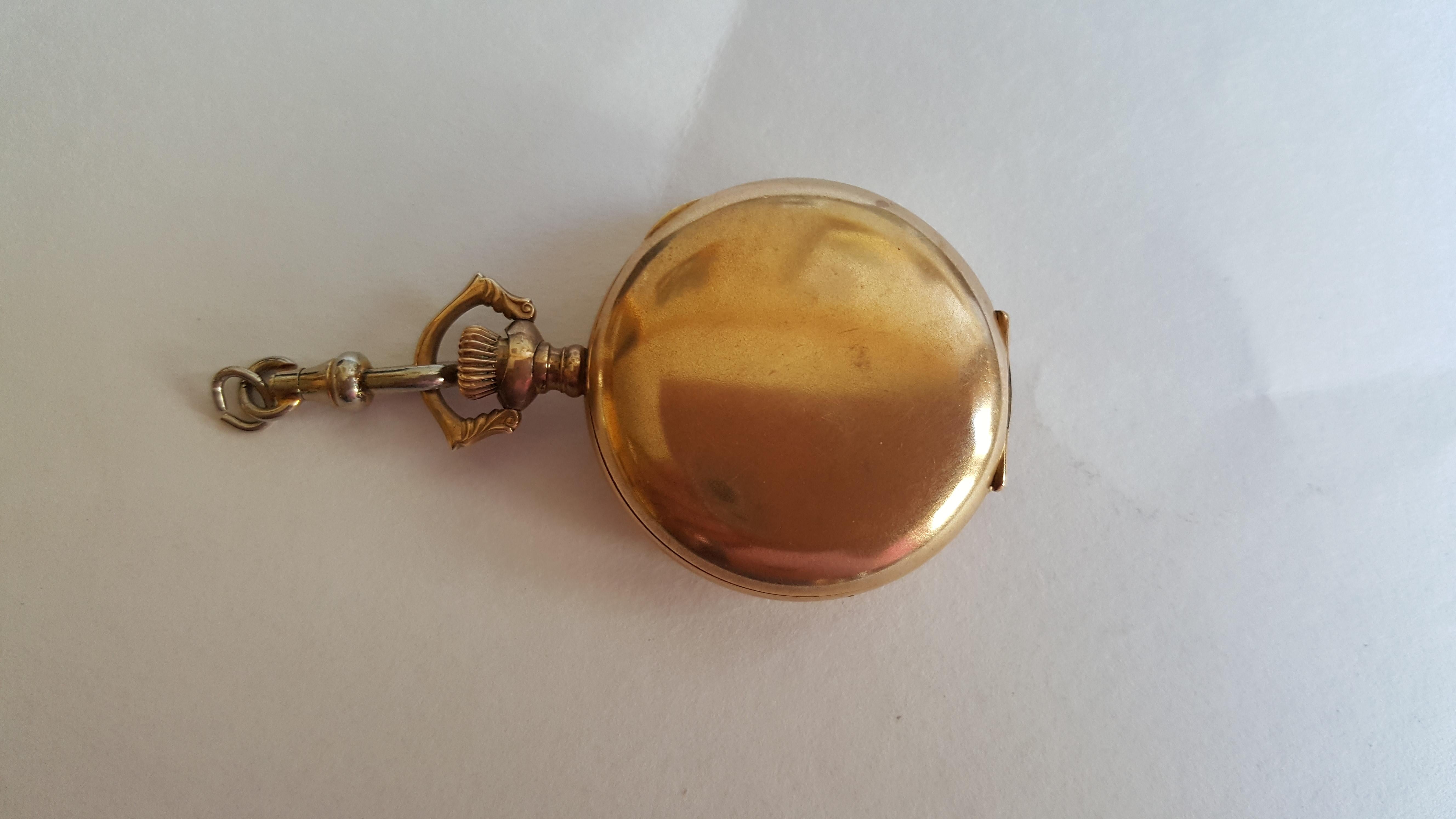 waltham gold plated pocket watch