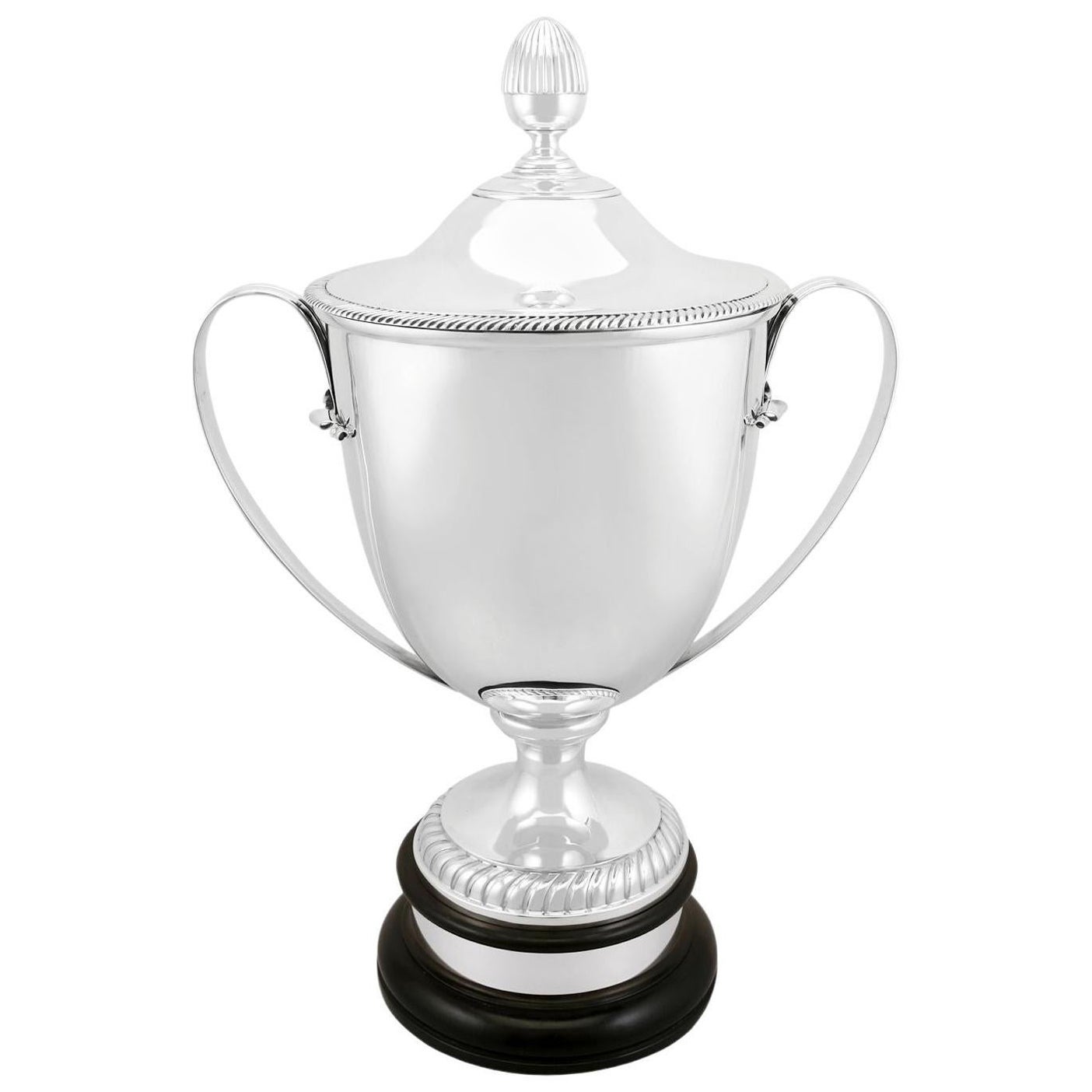 1909 Antique Edwardian Sterling Silver Presentation Cup and Cover